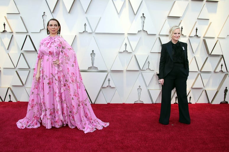 February 24, 2019; Los Angeles, CA, USA; Maya Rudolph, left and Amy Poehler arrive at the 91st Academy Awards at the Dolby Theatre. Mandatory Credit: Dan MacMedan-USA TODAY NETWORK February 24, 2019; Los Angeles, CA, USA; Maya Rudolph, left and Amy Poehler arrive at the 91st Academy Awards at the Dolby Theatre. Mandatory Credit: Dan MacMedan-USA TODAY NETWORK