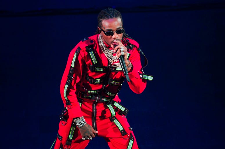 MIAMI, FL - NOVEMBER 13: Quavo of Migos performs at the AmericanAirlines Arena in Miami, Florida on November 13, 2018. (Photo by Ron Elkman/USA TODAY NETWORK/Sipa USA) MIAMI, FL - NOVEMBER 13: Quavo of Migos performs at the AmericanAirlines Arena in Miami, Florida on November 13, 2018. (Photo by Ron Elkman/USA TODAY NETWORK/Sipa USA)