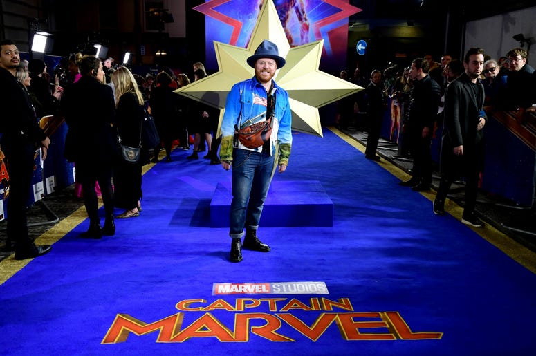 2/27/2019 - Leigh Francis attending the Captain Marvel European Premiere held at the Curzon Mayfair, London. Picture date: Wednesday February 27, 2019. Photo credit should read: Ian West/PA Wire (Photo by PA Images/Sipa USA) *** US Rights Only *** 2/27/2019 - Leigh Francis attending the Captain Marvel European Premiere held at the Curzon Mayfair, London. Picture date: Wednesday February 27, 2019. Photo credit should read: Ian West/PA Wire (Photo by PA Images/Sipa USA) *** US Rights Only ***