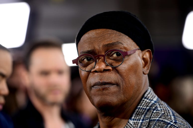 2/27/2019 - Samuel L. Jackson attending the Captain Marvel European Premiere held at the Curzon Mayfair, London. Picture date: Wednesday February 27, 2019. Photo credit should read: Ian West/PA Wire (Photo by PA Images/Sipa USA) *** US Rights Only *** 2/27/2019 - Samuel L. Jackson attending the Captain Marvel European Premiere held at the Curzon Mayfair, London. Picture date: Wednesday February 27, 2019. Photo credit should read: Ian West/PA Wire (Photo by PA Images/Sipa USA) *** US Rights Only ***