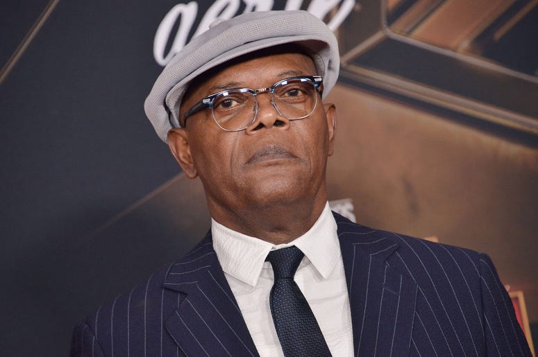 Samuel L. Jackson arrives at the Marvel Studios "Captain Marvel" Los Angeles Premiere held at the El Capitan Theatre in Hollywood, CA on Monday, March 4, 2019. (Photo By Sthanlee B. Mirador/Sipa USA) Samuel L. Jackson arrives at the Marvel Studios "Captain Marvel" Los Angeles Premiere held at the El Capitan Theatre in Hollywood, CA on Monday, March 4, 2019. (Photo By Sthanlee B. Mirador/Sipa USA)