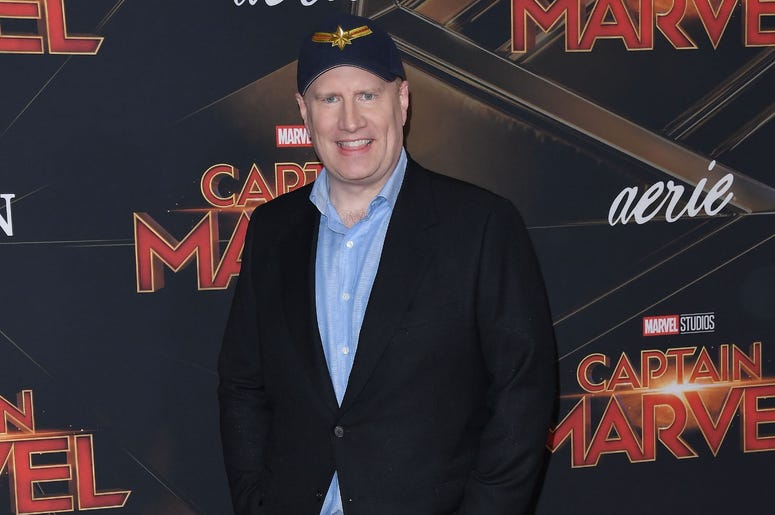 Kevin Feige arrives at the Marvel Studios "Captain Marvel" Los Angeles Premiere held at the El Capitan Theatre in Hollywood, CA on Monday, March 4, 2019. (Photo By Sthanlee B. Mirador/Sipa USA) Kevin Feige arrives at the Marvel Studios "Captain Marvel" Los Angeles Premiere held at the El Capitan Theatre in Hollywood, CA on Monday, March 4, 2019. (Photo By Sthanlee B. Mirador/Sipa USA)