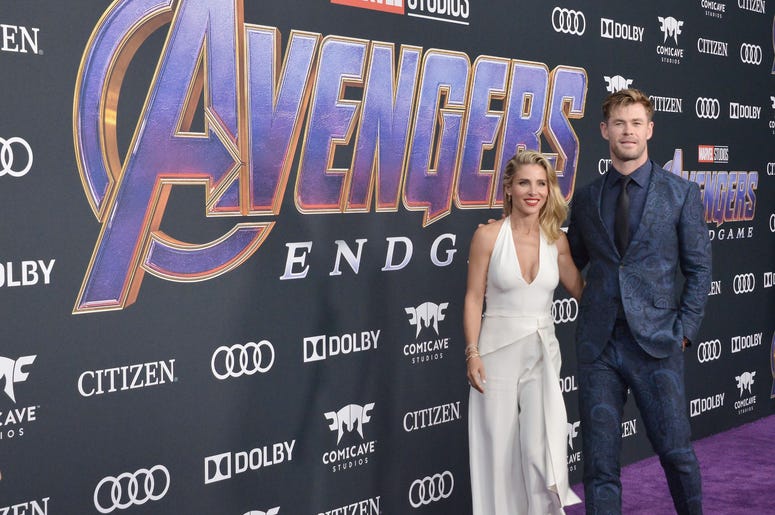(L-R) Elsa Pataky and Chris Hemsworth at Marvel Studios' "Avengers: Endgame" World Premiere held at the Los Angeles Convention Center in Los Angeles, CA on Monday, April 22, 2019. (Photo By Sthanlee B. Mirador/Sipa USA) (L-R) Elsa Pataky and Chris Hemsworth at Marvel Studios' "Avengers: Endgame" World Premiere held at the Los Angeles Convention Center in Los Angeles, CA on Monday, April 22, 2019. (Photo By Sthanlee B. Mirador/Sipa USA)