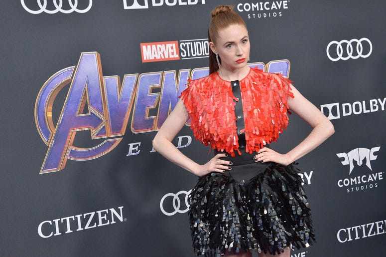 Karen Gillan arrives at Marvel Studios' "Avengers: Endgame" World Premiere held at the Los Angeles Convention Center in Los Angeles, CA on Monday, April 22, 2019. (Photo By Sthanlee B. Mirador/Sipa USA) Karen Gillan arrives at Marvel Studios' "Avengers: Endgame" World Premiere held at the Los Angeles Convention Center in Los Angeles, CA on Monday, April 22, 2019. (Photo By Sthanlee B. Mirador/Sipa USA)