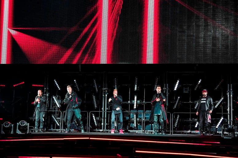 SUNRISE, FL- AUGUST 24: Nick Carter, Kevin Richardson, Brian Littrell, AJ McLean and Howie Dorough perform at the Backstreet Boys DNA World Tour at BB&T Center in Sunrise, Florida on 8/24/2019. (Photo by Ron Elkman/USA TODAY NETWORK/Sipa USA) SUNRISE, FL- AUGUST 24: Nick Carter, Kevin Richardson, Brian Littrell, AJ McLean and Howie Dorough perform at the Backstreet Boys DNA World Tour at BB&T Center in Sunrise, Florida on 8/24/2019. (Photo by Ron Elkman/USA TODAY NETWORK/Sipa USA)