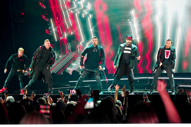 SUNRISE, FL- AUGUST 24: Nick Carter, Kevin Richardson, Brian Littrell, AJ McLean and Howie Dorough perform at the Backstreet Boys DNA World Tour at BB&T Center in Sunrise, Florida on 8/24/2019. (Photo by Ron Elkman/USA TODAY NETWORK/Sipa USA) SUNRISE, FL- AUGUST 24: Nick Carter, Kevin Richardson, Brian Littrell, AJ McLean and Howie Dorough perform at the Backstreet Boys DNA World Tour at BB&T Center in Sunrise, Florida on 8/24/2019. (Photo by Ron Elkman/USA TODAY NETWORK/Sipa USA)