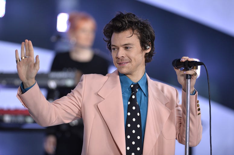 Singer Harry Styles performs live on NBC’s TODAY show at Rockefeller Plaza in New York, NY, February 26, 2020. (Photo by Anthony Behar/Sipa USA)