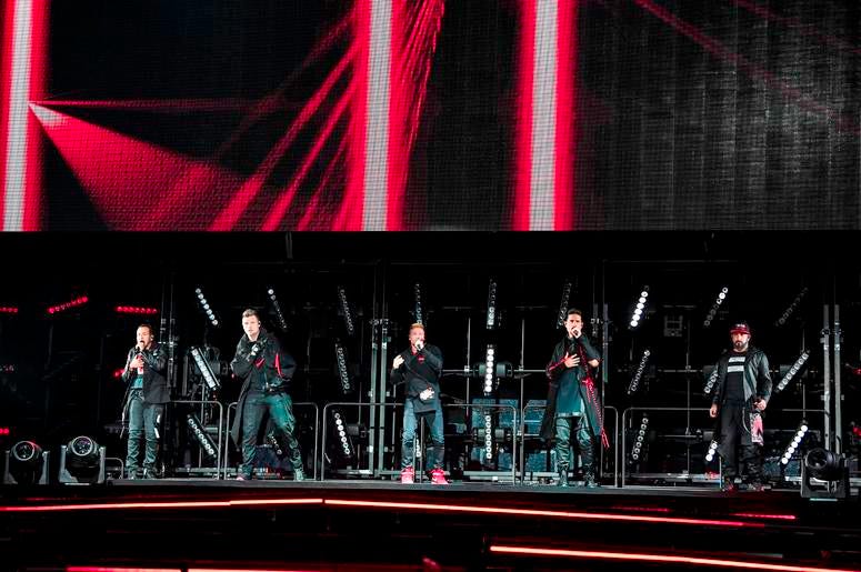 SUNRISE, FL- AUGUST 24: Nick Carter, Kevin Richardson, Brian Littrell, AJ McLean and Howie Dorough perform at the Backstreet Boys DNA World Tour at BB&T Center in Sunrise, Florida on 8/24/2019. (Photo by Ron Elkman/USA TODAY NETWORK/Sipa USA) SUNRISE, FL- AUGUST 24: Nick Carter, Kevin Richardson, Brian Littrell, AJ McLean and Howie Dorough perform at the Backstreet Boys DNA World Tour at BB&T Center in Sunrise, Florida on 8/24/2019. (Photo by Ron Elkman/USA TODAY NETWORK/Sipa USA)
