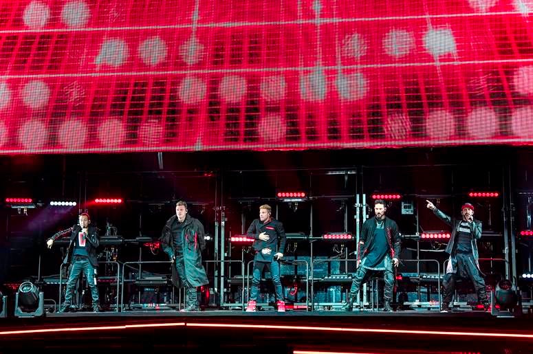 SUNRISE, FL- AUGUST 24: Nick Carter, Kevin Richardson, Brian Littrell, AJ McLean and Howie Dorough perform at the Backstreet Boys DNA World Tour at BB&T Center in Sunrise, Florida on 8/24/2019. (Photo by Ron Elkman/USA TODAY NETWORK/Sipa USA) SUNRISE, FL- AUGUST 24: Nick Carter, Kevin Richardson, Brian Littrell, AJ McLean and Howie Dorough perform at the Backstreet Boys DNA World Tour at BB&T Center in Sunrise, Florida on 8/24/2019. (Photo by Ron Elkman/USA TODAY NETWORK/Sipa USA)