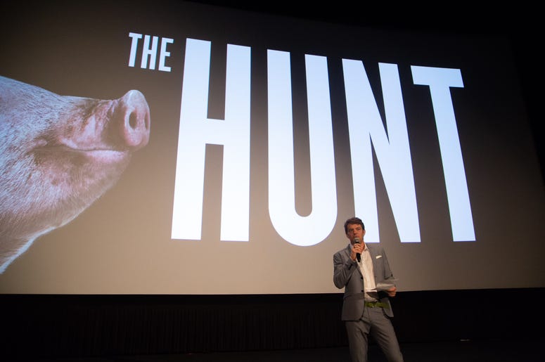 Producer Jason Blum introduces the film as Universal Pictures presents a special screening of THE HUNT at the ArcLight in Hollywood, CA on Monday, March 9, 2020.