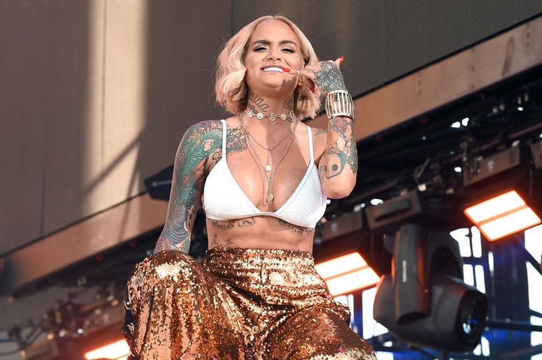 Kehlani performs onstage during the 2018 Coachella Valley Music and Arts Festival Weekend 1 at the Empire Polo Field on April 15, 2018 in Indio, California Kehlani performs onstage during the 2018 Coachella Valley Music and Arts Festival Weekend 1 at the Empire Polo Field on April 15, 2018 in Indio, California