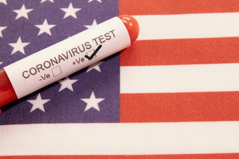 Coronavirus Test American Flag