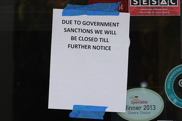 Coronavirus Closed Sign