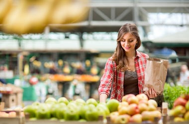 Woman at grocery store