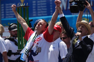 Joey Chestnut Hot Dog Joey Chestnut At Hot Dog Eating Contest
