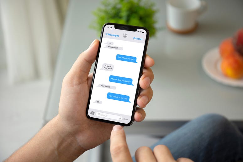 Text Message text message screen