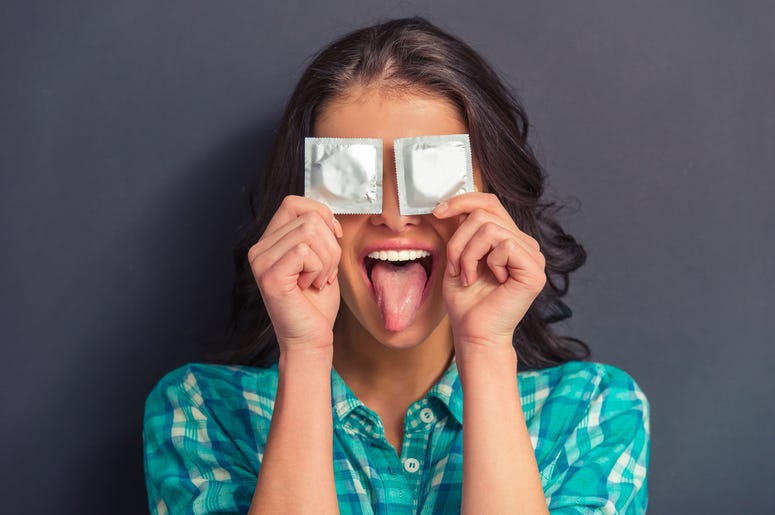 Woman With Condom Eyes woman with condom eyes