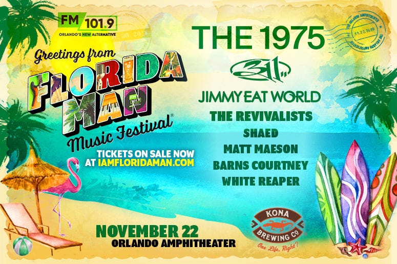 Florida Man Music Festival Florida Man Music Festival On Sale Now