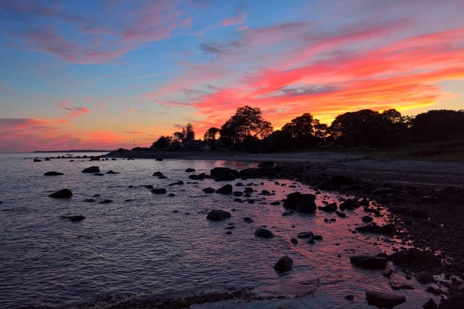 shorline sunset Sunset in Lyme Connecticut