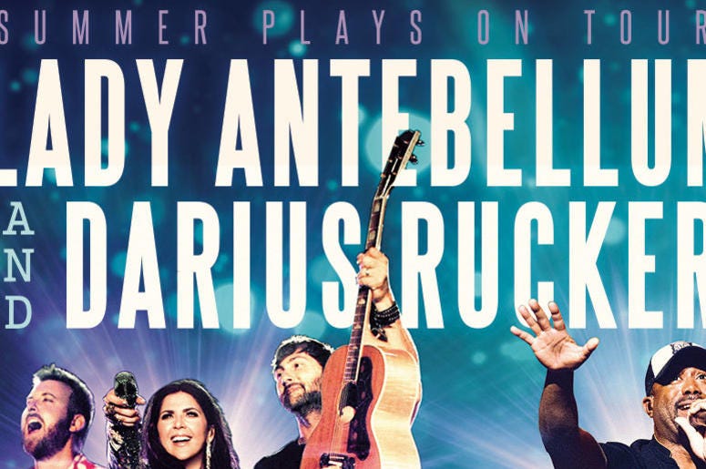 Lady Antebellum + Darius Rucker at Xfinity Theater July 28th Tickets on sale Friday, March 23rd @ Live Nation