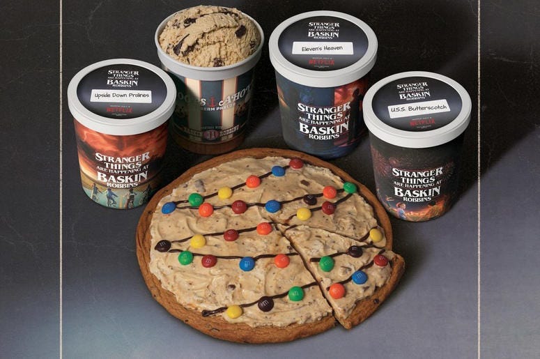 Baskin Robbins release of Stranger Things ice cream