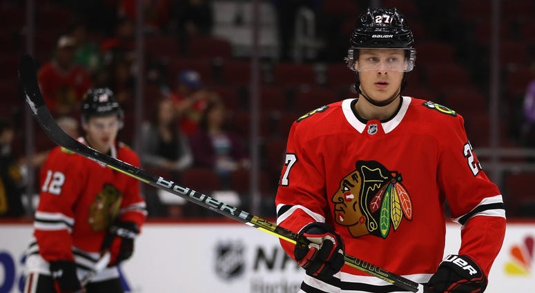 Blackhawks defensive prospect Adam Boqvist Blackhawks defensive prospect Adam Boqvist