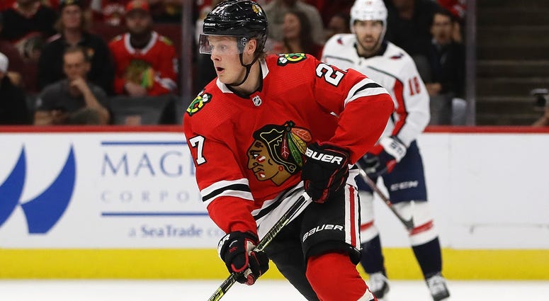 Blackhawks defenseman Adam Boqvist Blackhawks defenseman Adam Boqvist