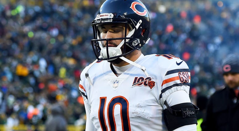 Bears quarterback Mitchell Trubisky leaves the field after a loss to the Packers. Bears quarterback Mitchell Trubisky leaves the field after a loss to the Packers.