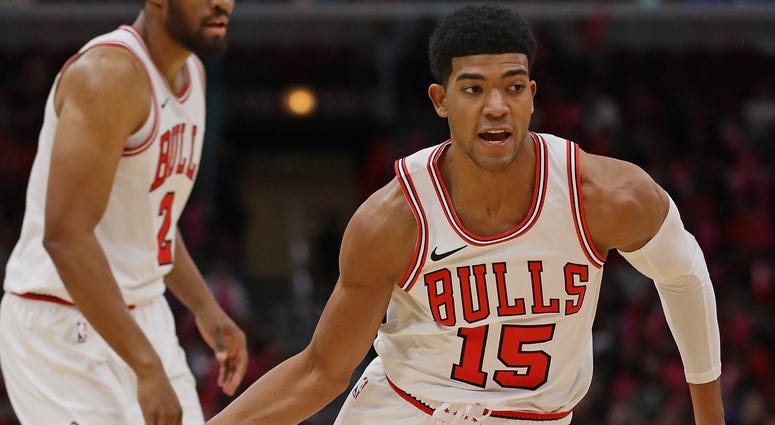 Bulls forward Chandler Hutchison Bulls forward Chandler Hutchison