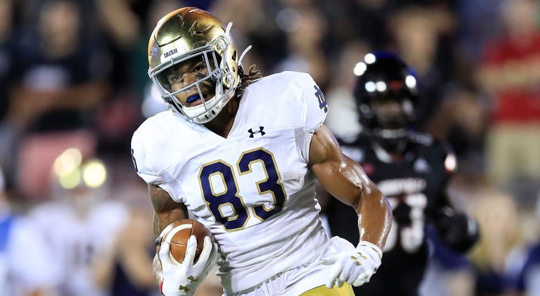 Notre Dame receiver Chase Claypool Notre Dame receiver Chase Claypool