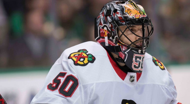 Blackhawks goalie Corey Crawford Blackhawks goalie Corey Crawford