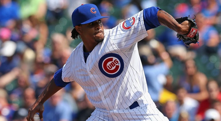 Edwin Jackson with the Cubs in 2014 Edwin Jackson with the Cubs in 2014