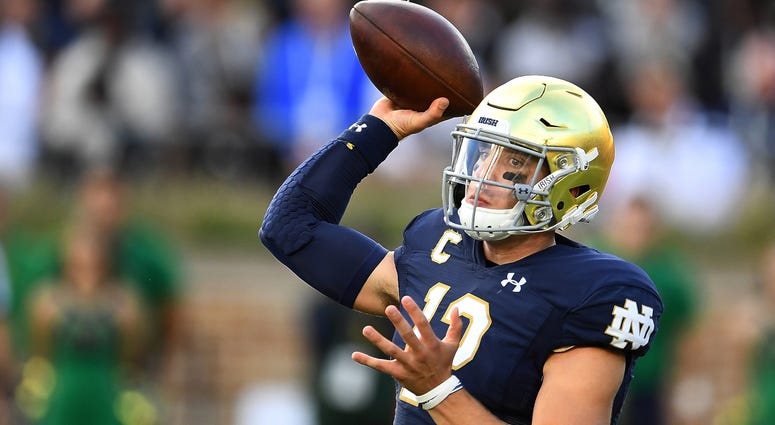 Notre Dame quarterback Ian Book Notre Dame quarterback Ian Book