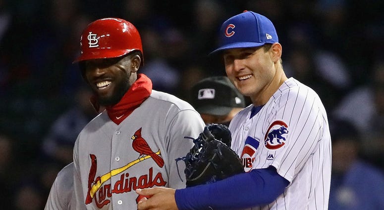 Cardinals outfielder Dexter Fowler, left, and Cubs first baseman Anthony Rizzo Cardinals outfielder Dexter Fowler, left, and Cubs first baseman Anthony Rizzo
