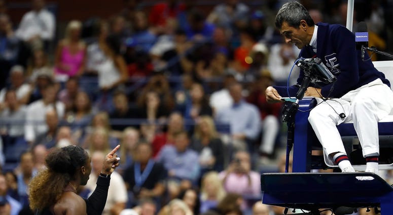 Serena Williams argues with chair umpire Carlos Ramos after a loss in the U.S. Open final. Serena Williams argues with chair umpire Carlos Ramos after a loss in the U.S. Open final.