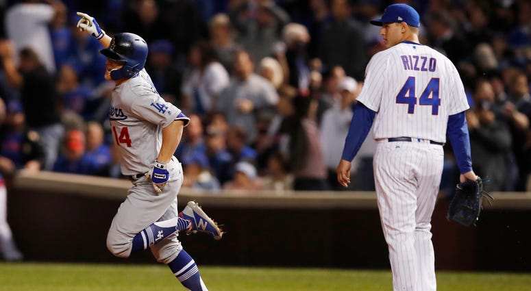 The Dodgers' Enrique Hernandez celebrates a homer in Game 5 of the National League Championship Series in 2017. The Dodgers' Enrique Hernandez celebrates a homer in Game 5 of the National League Championship Series in 2017.