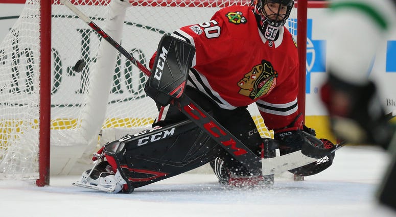 Blackhawks goaltender Corey Crawford Blackhawks goaltender Corey Crawford