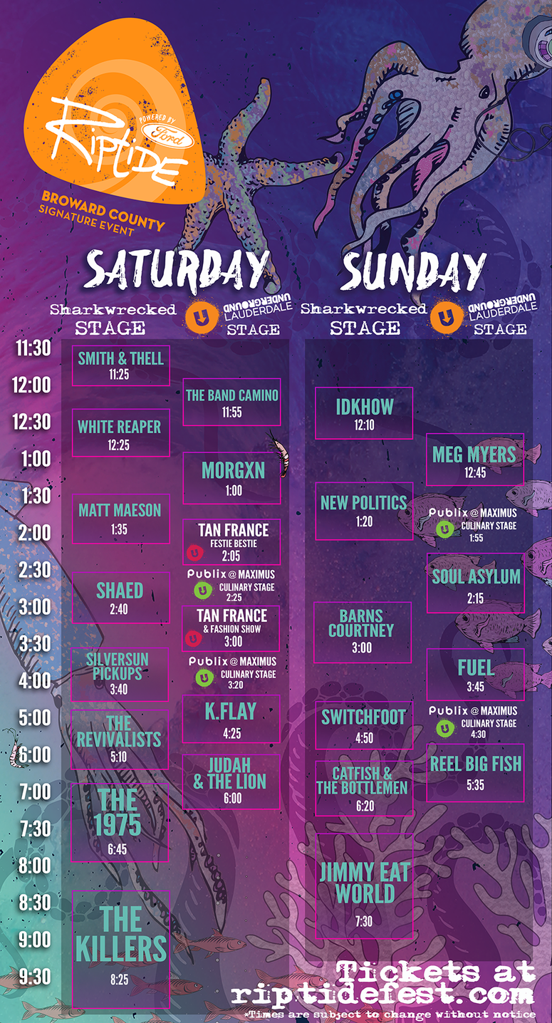 Riptide Music Festival 2019 Schedule Stage Times Riptide Music Festival 2019 Schedule Stage Times