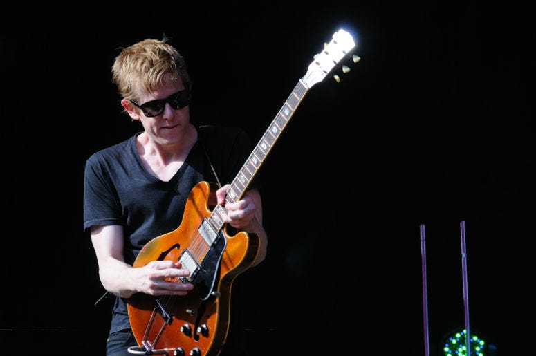 MADRID - JUNE 23: Spoon band performs at Matadero de Madrid on June 23, 2012 in Madrid, Spain. Dia de la Musica Festival. MADRID - JUNE 23: Spoon band performs at Matadero de Madrid on June 23, 2012 in Madrid, Spain. Dia de la Musica Festival.