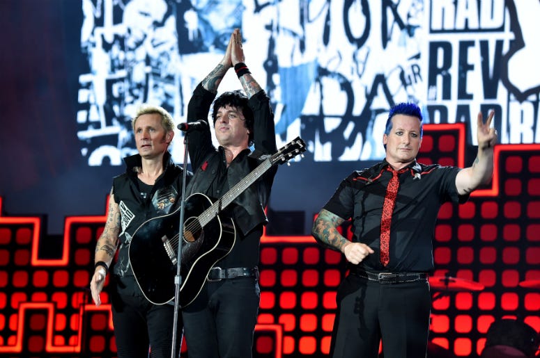 Green Day performs onstage during the 2017 Global Citizen Festival Green Day performs onstage during the 2017 Global Citizen Festival