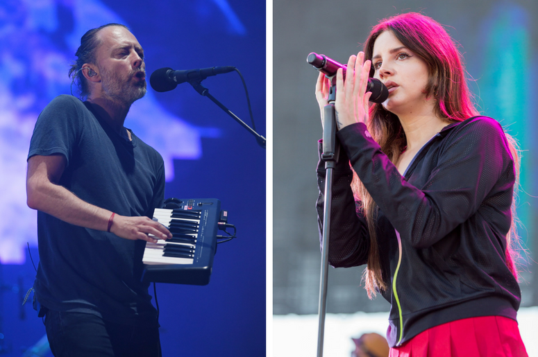 Thom Yorke of Radiohead and Lana Del Rey Thom Yorke of Radiohead and Lana Del Rey