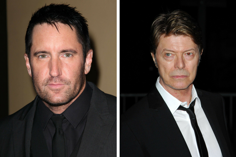Trent Reznor of Nine Inch Nails and David Bowie Trent Reznor of Nine Inch Nails and David Bowie