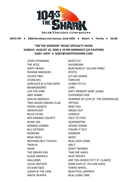 On The Horizon 8-16