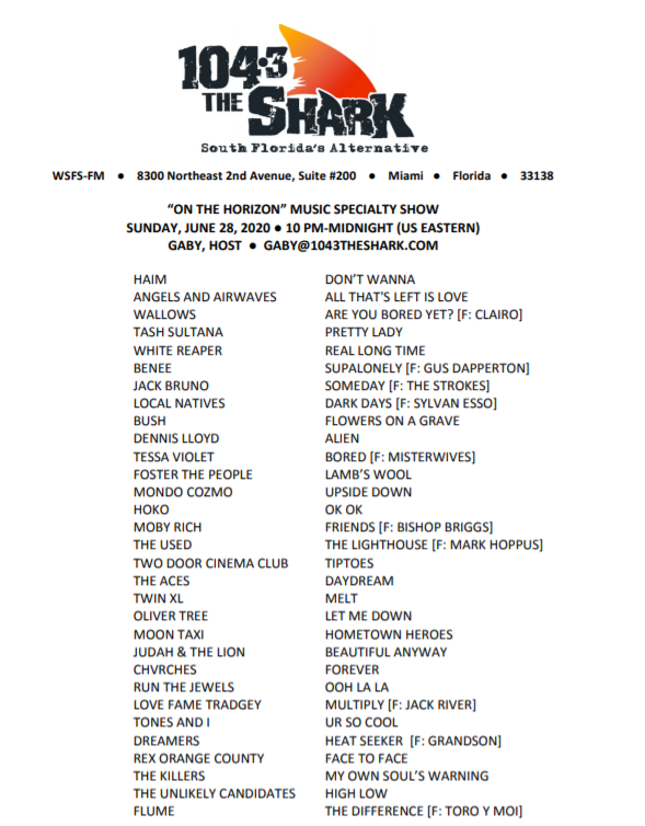 OTH playlist 6-28-20