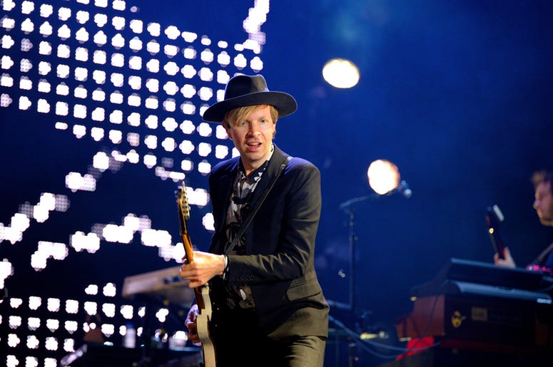MADRID - SEP 13: Beck (legendary musician, singer and songwriter) performance at Dcode Festival on September 13, 2014 in Madrid, Spain. MADRID - SEP 13: Beck (legendary musician, singer and songwriter) performance at Dcode Festival on September 13, 2014 in Madrid, Spain.