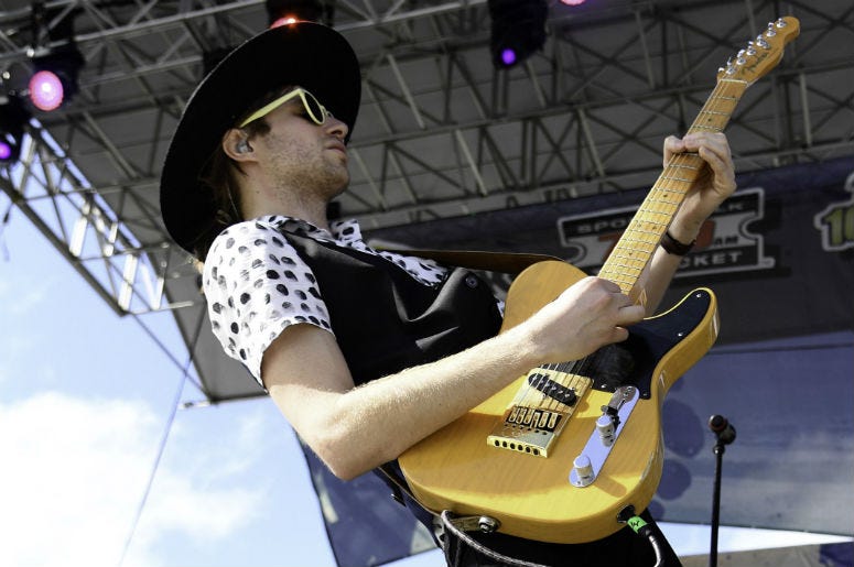 Saint Motel singer AJ Jackson performs at the Riptide Music Festival. Saint Motel singer AJ Jackson performs at the Riptide Music Festival.
