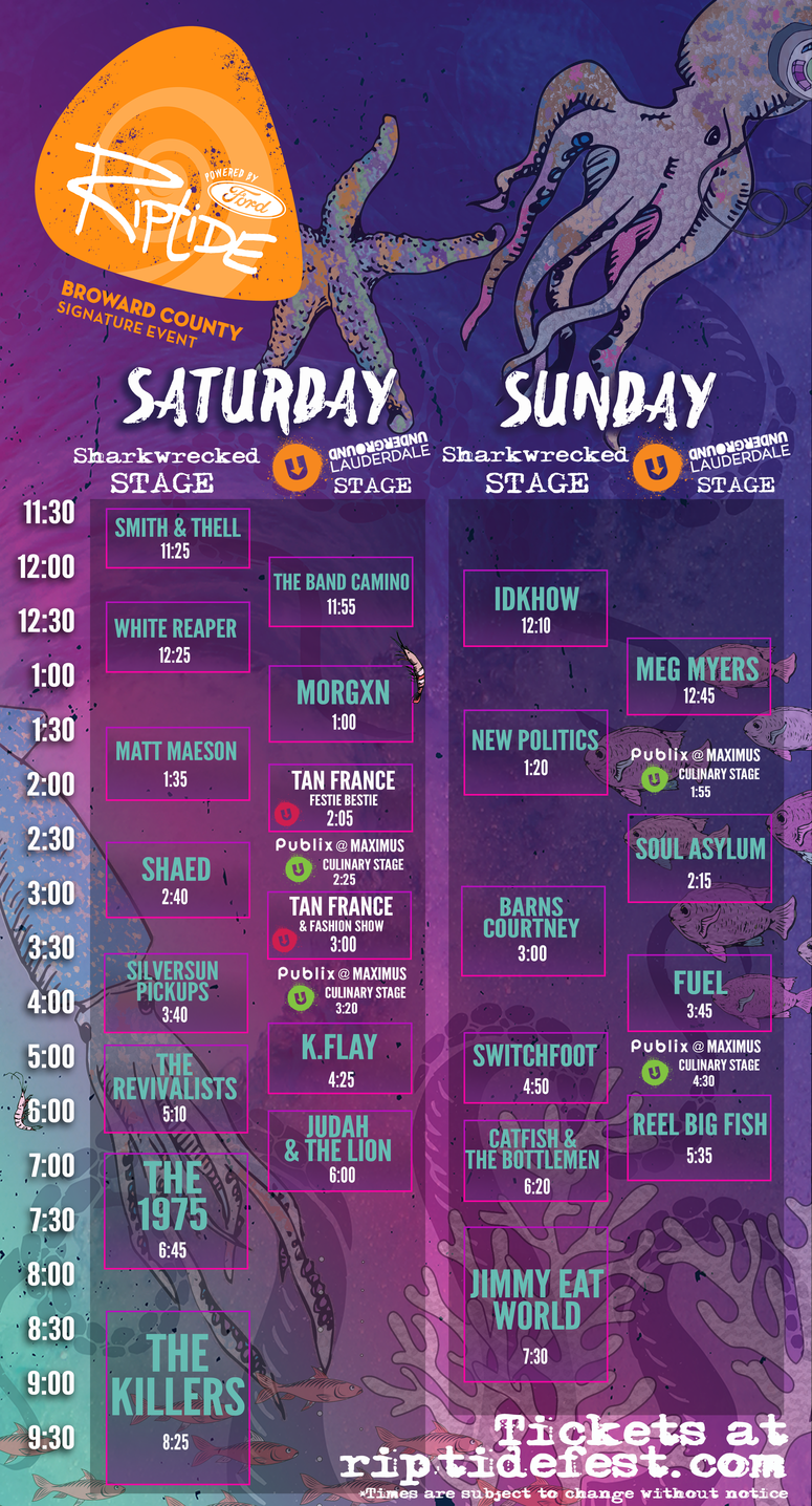 Riptide Music Festival Stage Times Schedule Riptide Music Festival Stage Times Schedule