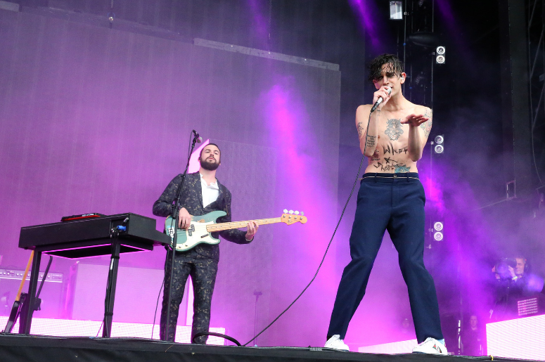 Matthew Healy from The 1975 performs Matthew Healy from The 1975 performs