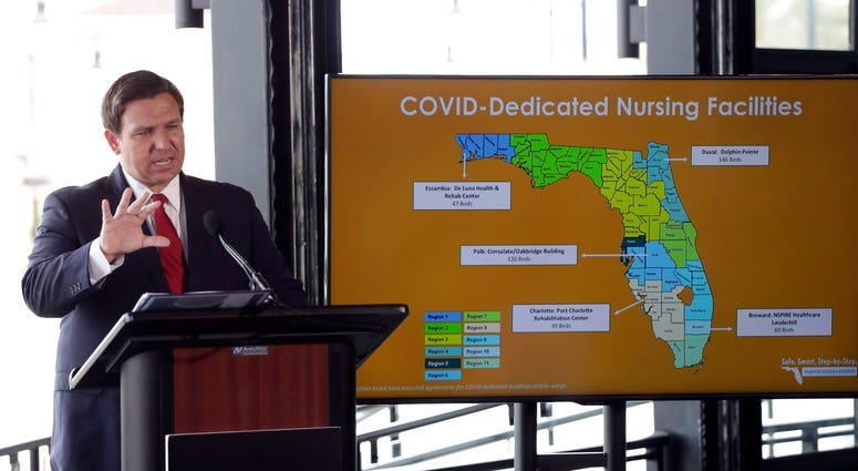 Florida coronavirus reporting and Gov. Ron DeSantis