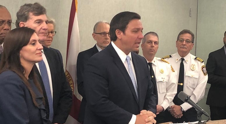 Florida Governor Ron DeSantis updates on latest coronavirus efforts on March 2, 2020.